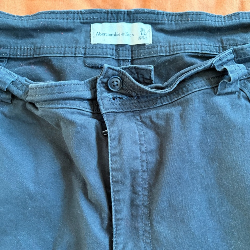 Abercrombie & Fitch Black Wide Leg Cargo Pants - Picture 7 of 10
